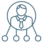 Key person cover and key employee insurance icon